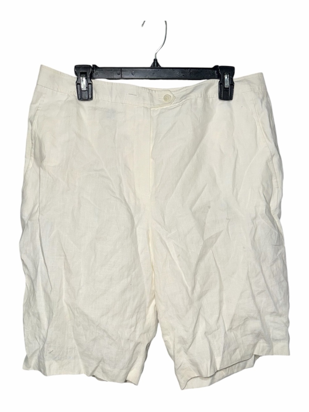 Brooks Brothers Cream Linen-Blend Bermuda Shorts